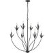 Primrose 8 Light 40.5 inch Matte Black Chandelier Ceiling Light